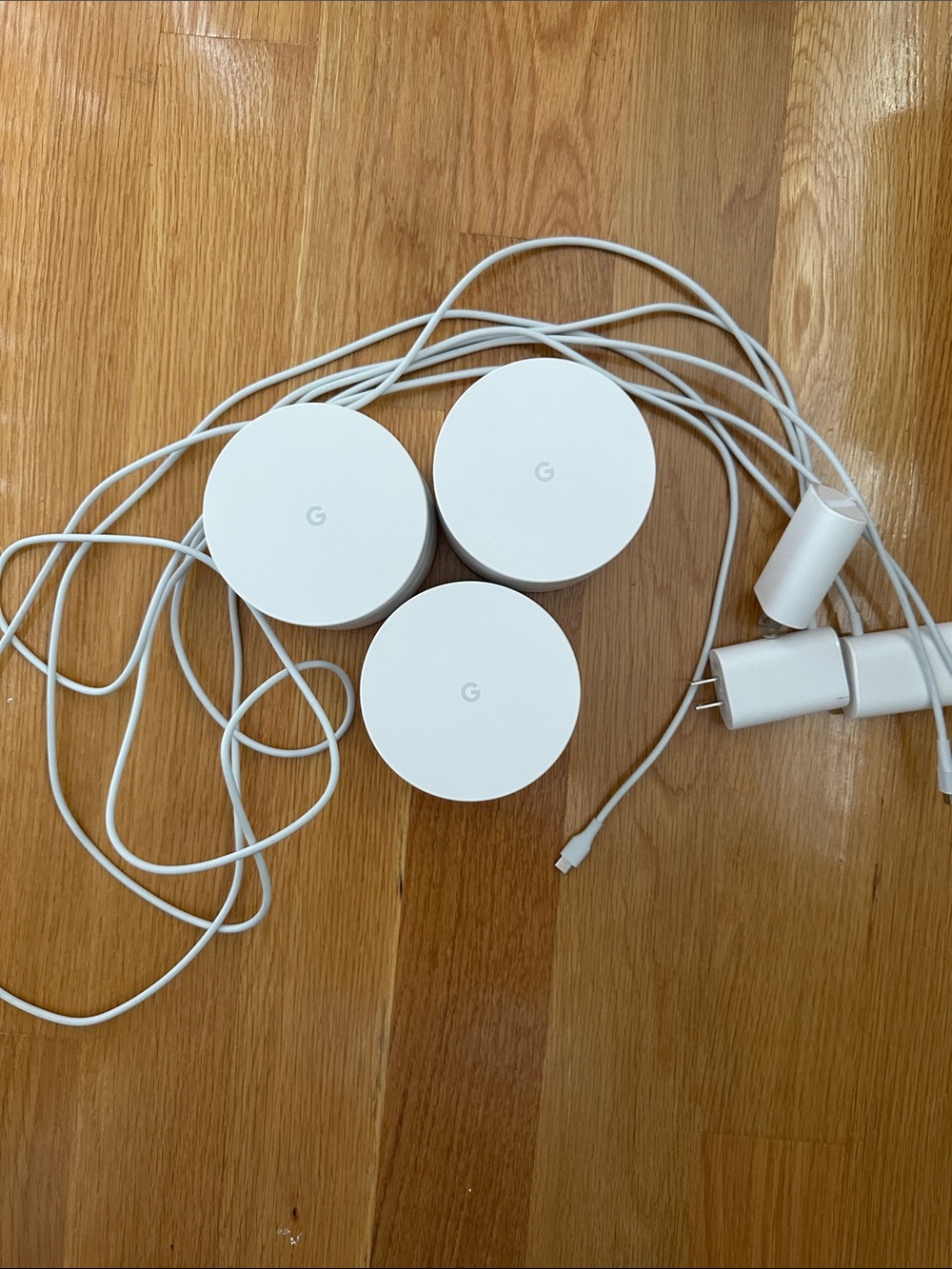 Google Mesh Wifi System - White Trio with Cables